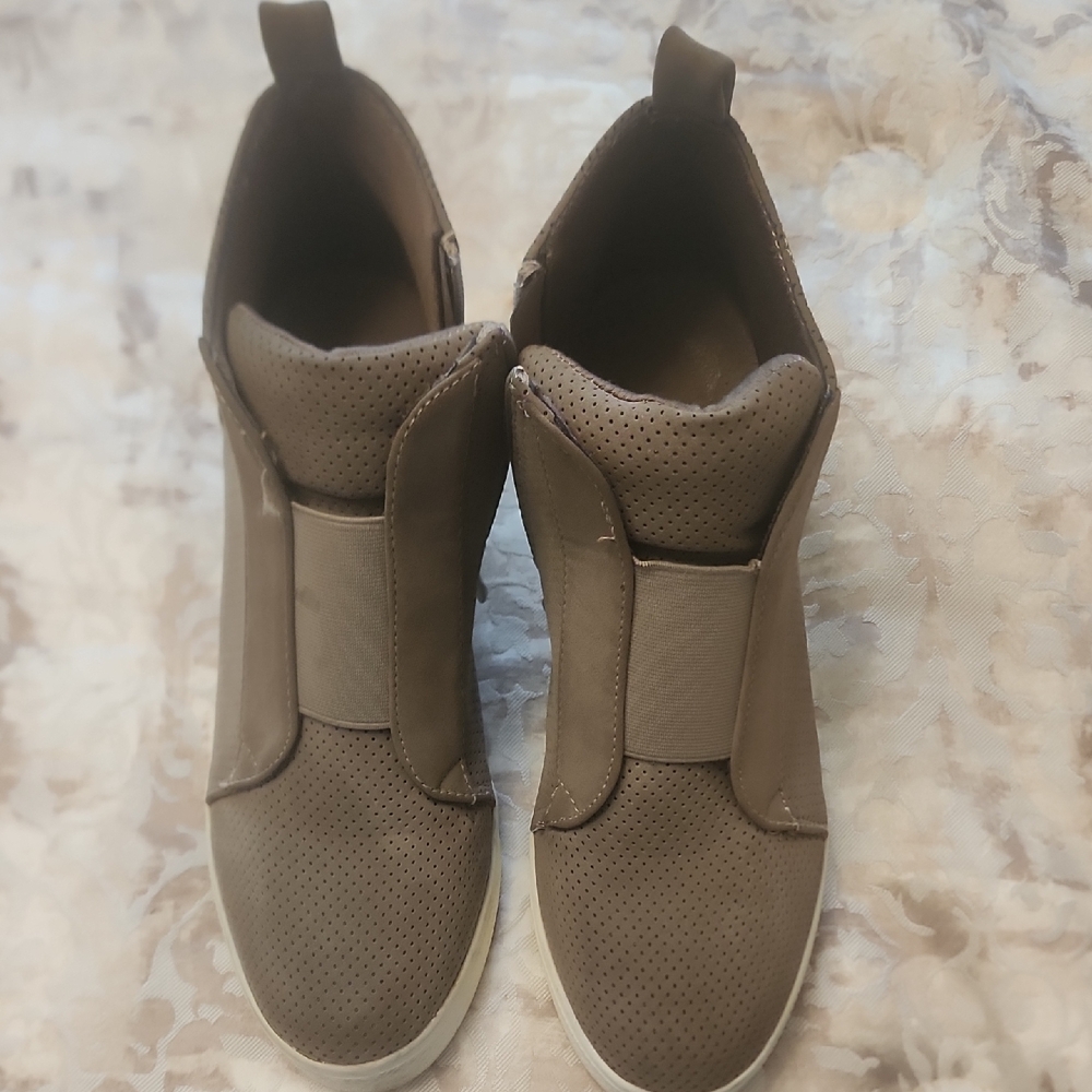CCOCCI Brown Perforated Slip-On Sneakers